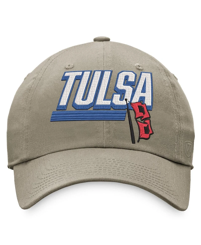 Men's Top of the World Khaki Tulsa Golden Hurricane Slice Adjustable Hat