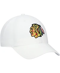 Men's '47 Brand White Chicago Blackhawks Team Clean Up Adjustable Hat