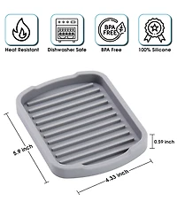 Cheer Collection Silicone Soap Tray, Small, 2 Pack