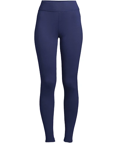 Lands' End Women's Petite High Rise Serious Sweats Fleece Lined Pocket Leggings