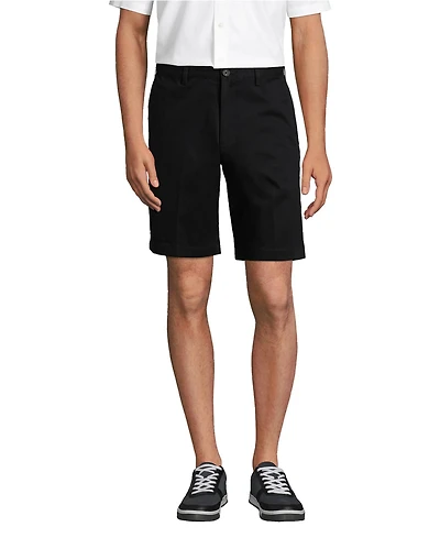 Lands' End Men's No Iron 9" Comfort Waist Plain Front Chino Short