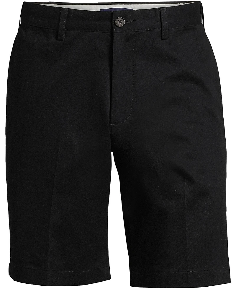 Lands' End Men's No Iron 9" Comfort Waist Plain Front Chino Short
