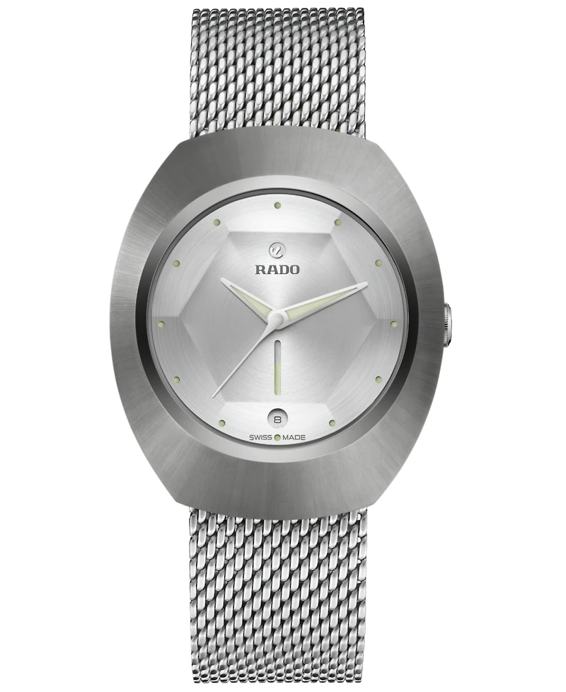 Rado Unisex Swiss Automatic DiaStar Original 60th Anniversary Edition Stainless Steel Mesh Bracelet Watch 38mm