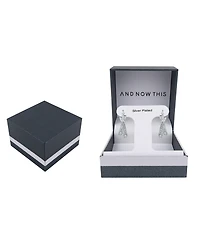 And Now This Crystal Silver Plated Hoop Earring