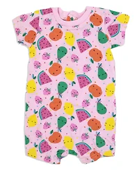 Lily & Jack Baby Girls Fruity Short Sleeved Romper and Shoes, 2 Piece Set