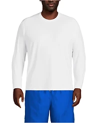 Lands' End Big & Tall Long Sleeve Upf 50 Swim Tee Rash Guard