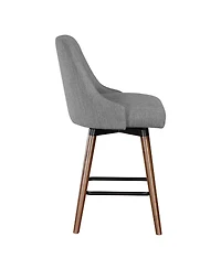 Bagford 26" Swivel Counter Stool with Legs Fabric