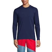 Lands' End Men's SunShade Upf 50 Long Sleeve Swim Tee Cooling Rash Guard
