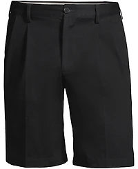 Lands' End Men's No Iron 9" Comfort Waist Pleated Front Chino Short