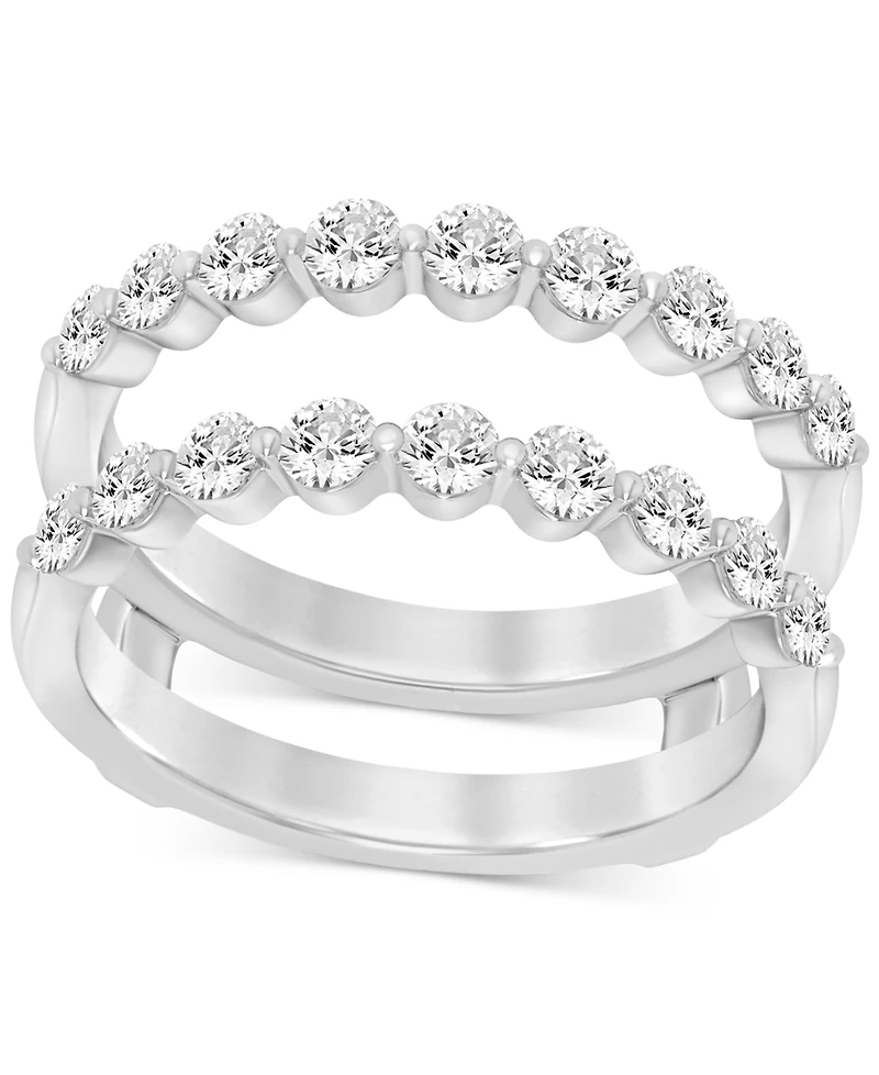 Diamond Double Row Enhancer Ring (1 ct. t.w.) in 14k White Gold