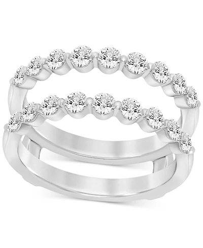 Diamond Double Row Enhancer Ring (1 ct. t.w.) in 14k White Gold