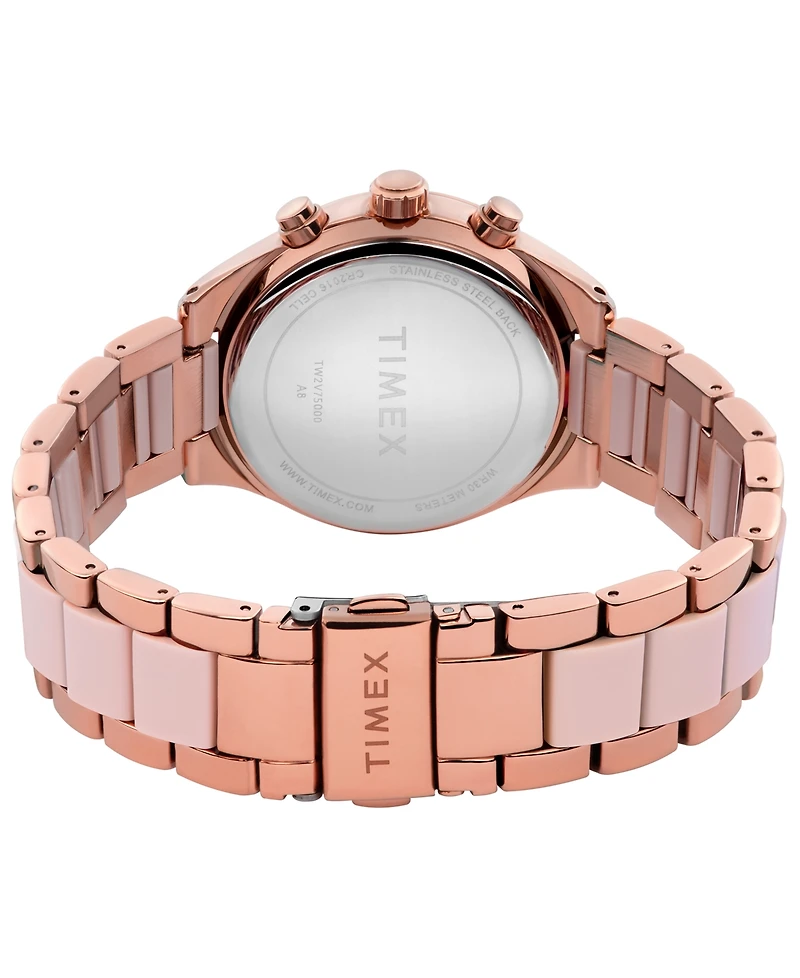 Timex Women's Quartz Analog Premium Dress Alloy Rose Gold Watch 38mm