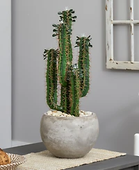 Nearly Natural 2.5' Cactus Artificial Plant in Bowl Planter