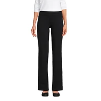 Lands' End Women's Starfish Mid Rise Straight Leg Elastic Waist Pull On Pants