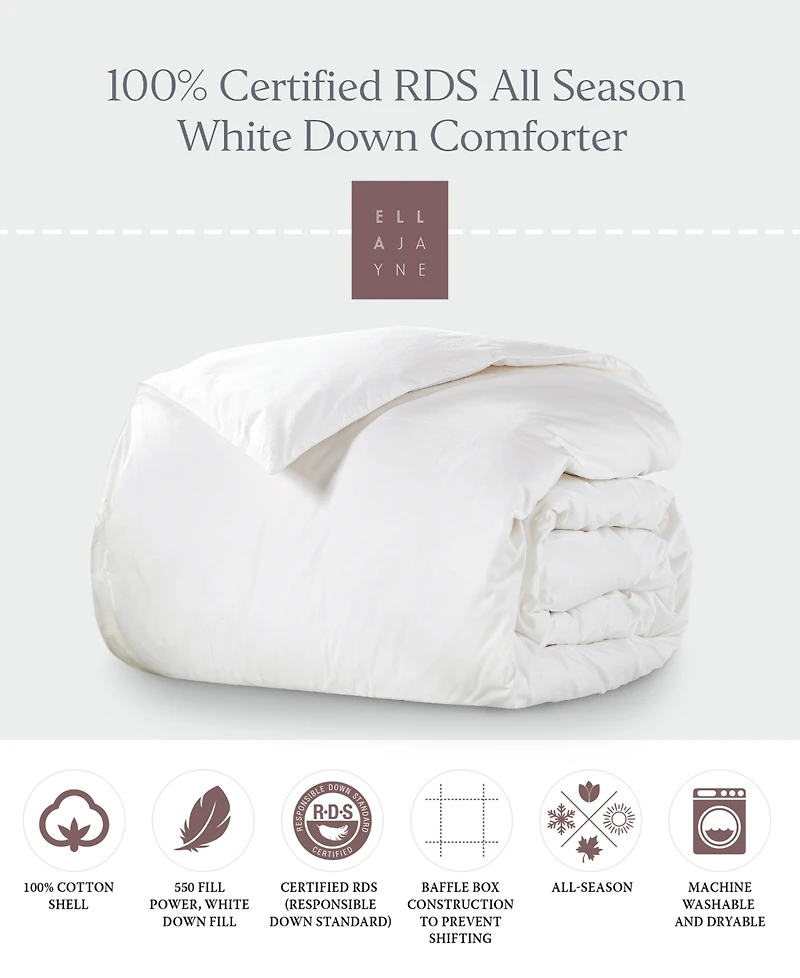 Ella Jayne 100% Certified Rds All Season White Down Comforter, King/California King