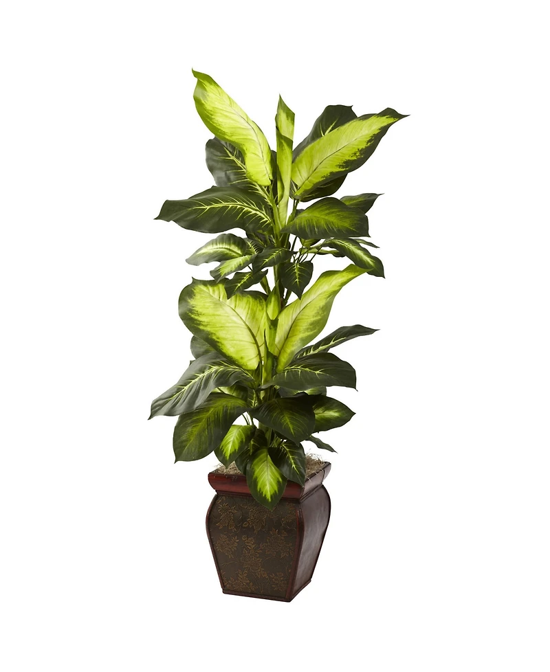 Nearly Natural Golden Dieffenbachia Artificial Plant in Decorative Planter