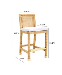 Tov Furniture Amara Rattan Counter Stool