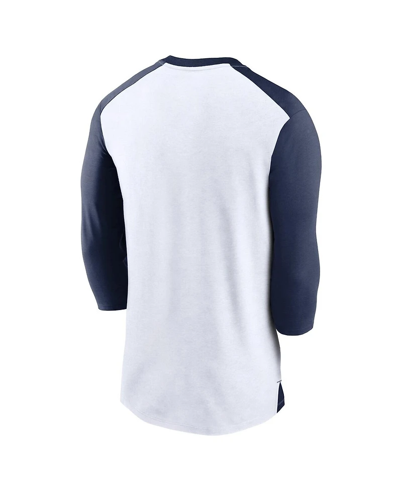 Men's Nike White, Navy Chicago White Sox Rewind 3/4-Sleeve T-shirt