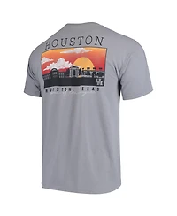 Men's Houston Cougars Comfort Colors Campus Scenery T-shirt - Gray