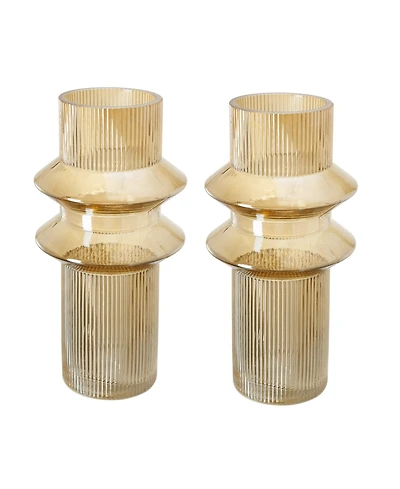 Ab Home Ribbed Glass Vases