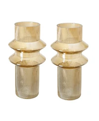 Ab Home Ribbed Glass Vases