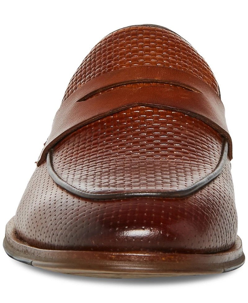Steve Madden Men's Tarin Woven Vamp Penny Loafer