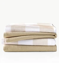 Jackson Plaid Waffle Weave Kitchen Towel, Set of 4
