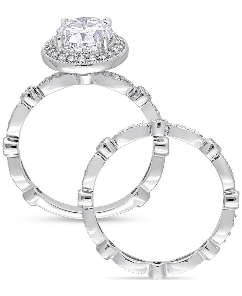 Moissanite Halo Bridal Set (2-1/2 ct. t.w.) 10k White Gold