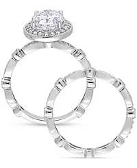 Moissanite Halo Bridal Set (2-1/2 ct. t.w.) 10k White Gold