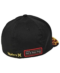Men's Hurley Black Nascar Tri-Blend Flex Fit Hat