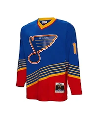 Men's Mitchell & Ness Brett Hull Blue St. Louis Blues 1995 Blue Line Player Jersey