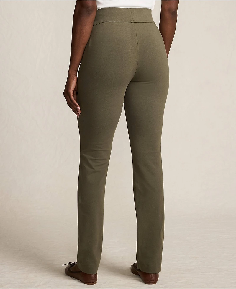 Lands' End Petite Starfish Mid Rise Slim Leg Pants