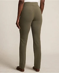 Lands' End Petite Starfish Mid Rise Slim Leg Pants
