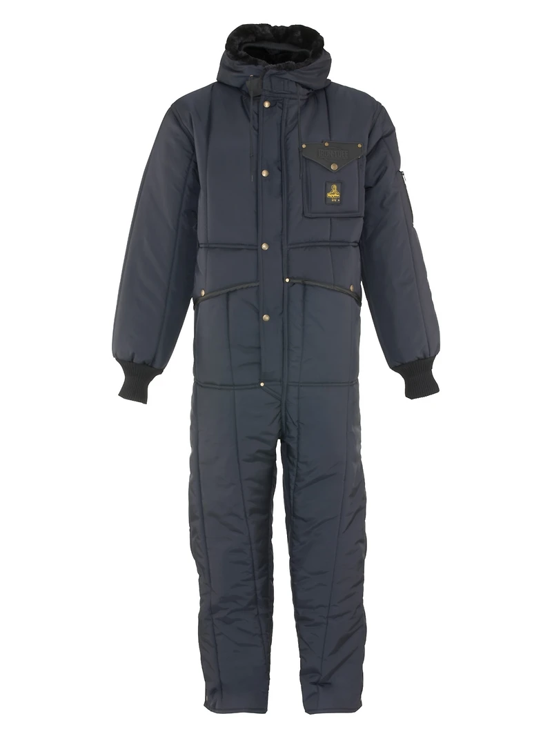 RefrigiWear Men's Iron-Tuff Insulated Coveralls with Hood - Heavy-Duty Cold Weather Gear for Extreme Conditions