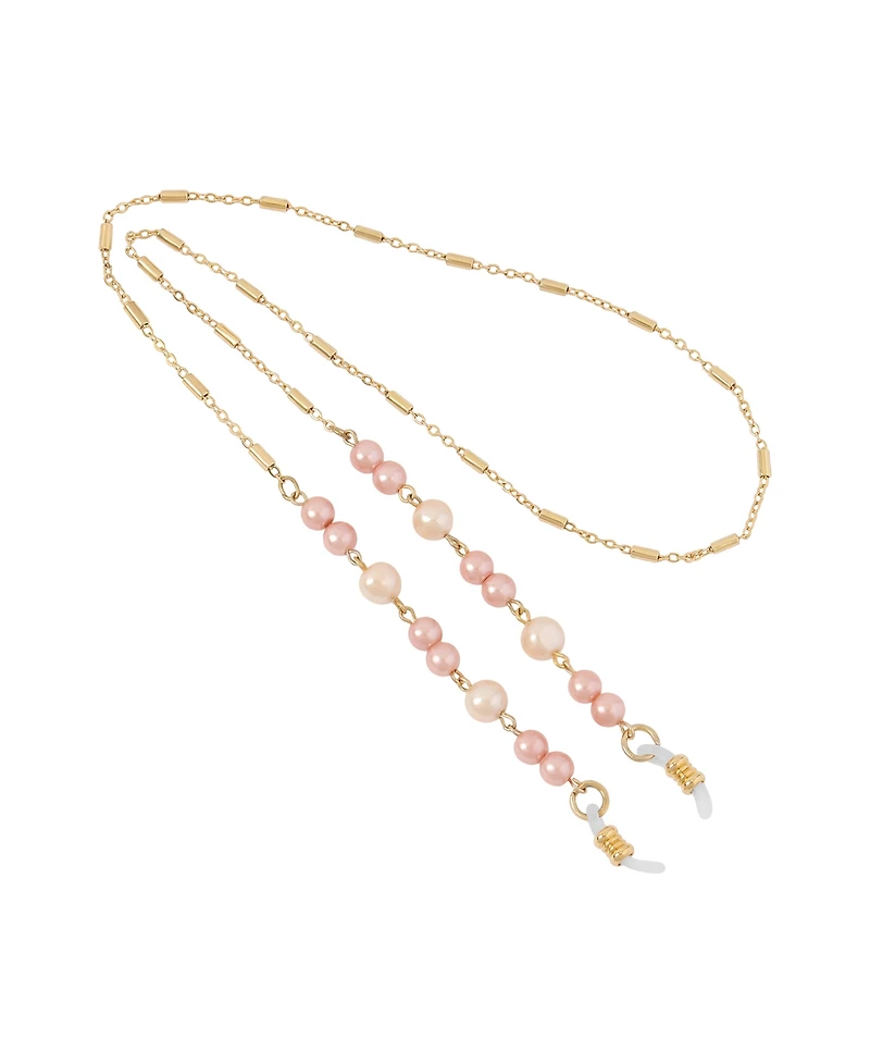 2028 Imitation Pink Pearl Eyeglass Holder