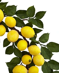 Nearly Natural 24" Artificial Lemon Wreath