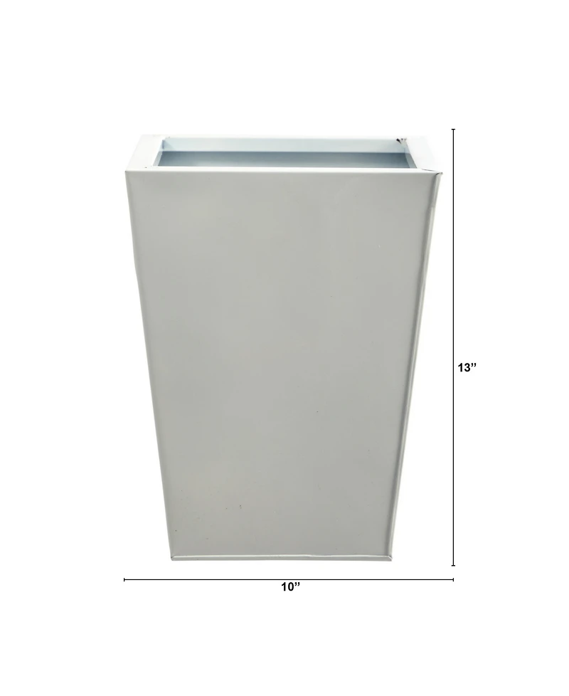 13" Classic Square Metal Planter