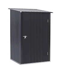 Outsunny 3.3' x 3.4' Metal Outdoor Storage Shed with Lockable Doors