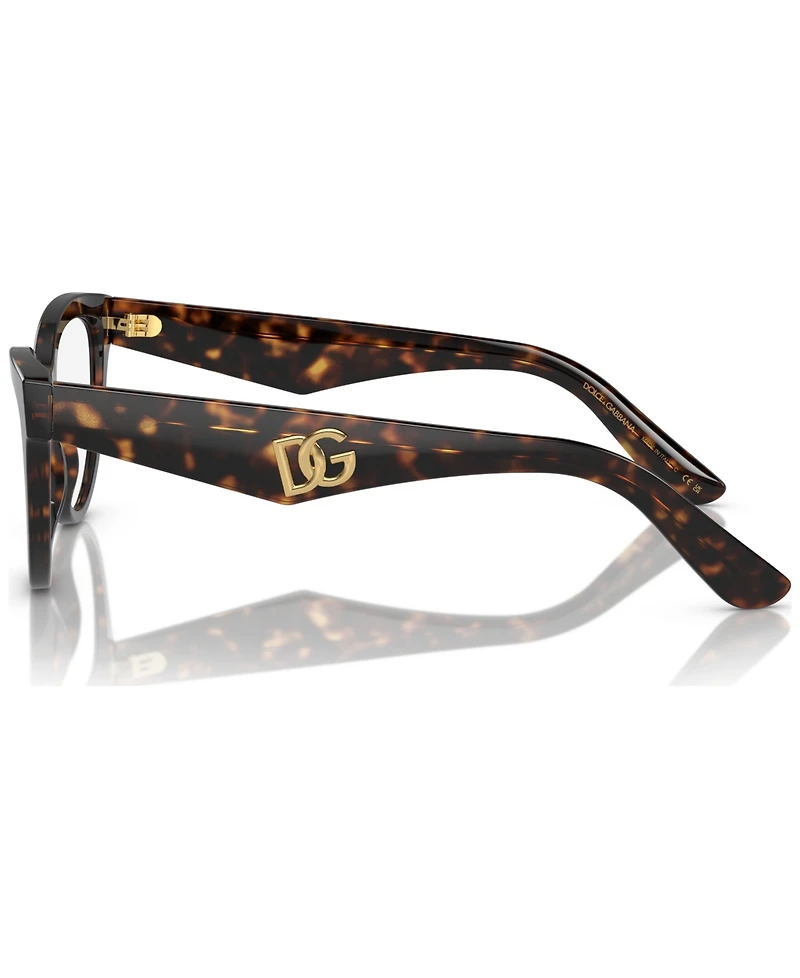 Dolce&Gabbana Women's Butterfly Eyeglasses, DG3372 52