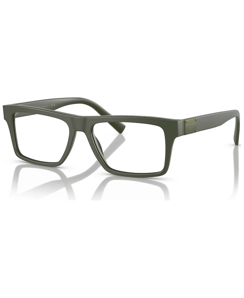 Dolce&Gabbana Men's Rectangle Eyeglasses, DG3368 52