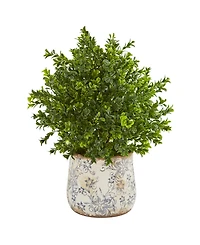 Nearly Natural 18" Sweet Grass Artificial Plant in Floral Vase Indoor/Outdoor
