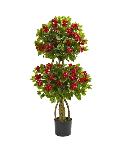 Nearly Natural 4' Double Bougainvillea Artificial Topiary Tree