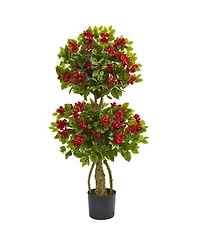 Nearly Natural 4' Double Bougainvillea Artificial Topiary Tree