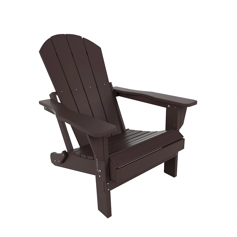 WestinTrends 7 Piece Set Outdoor Folding Adirondack Chairs with Coffee Table Side