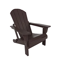 WestinTrends 7 Piece Set Outdoor Folding Adirondack Chairs with Coffee Table Side