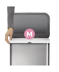 Simplehuman Code M 100pk Custom Fit Liners with 5 Quick Dispense Packs, 45L Kitchen Trash Bag Liners