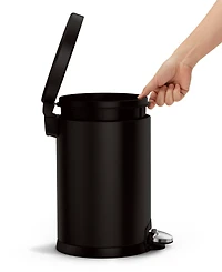 simplehuman 4.5 Liter Round Step Bathroom Trash Can with Soft-Close Lid