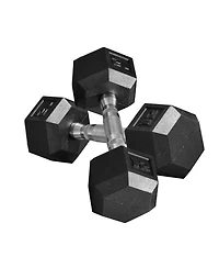Soozier Hex Rubber Dumbbell Set with Ergonomic Handles