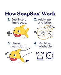 SoapSox Baby Shark Bath Toy Sponge