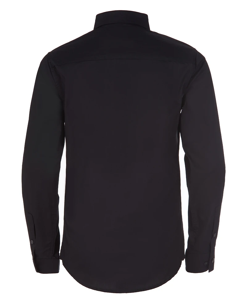 Calvin Klein Little Boys Solid Stretch Poplin Shirt